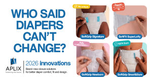 Aplix Unveils 4 Fastening Innovations Redefining Diaper Comfort, Fit And Differentiation